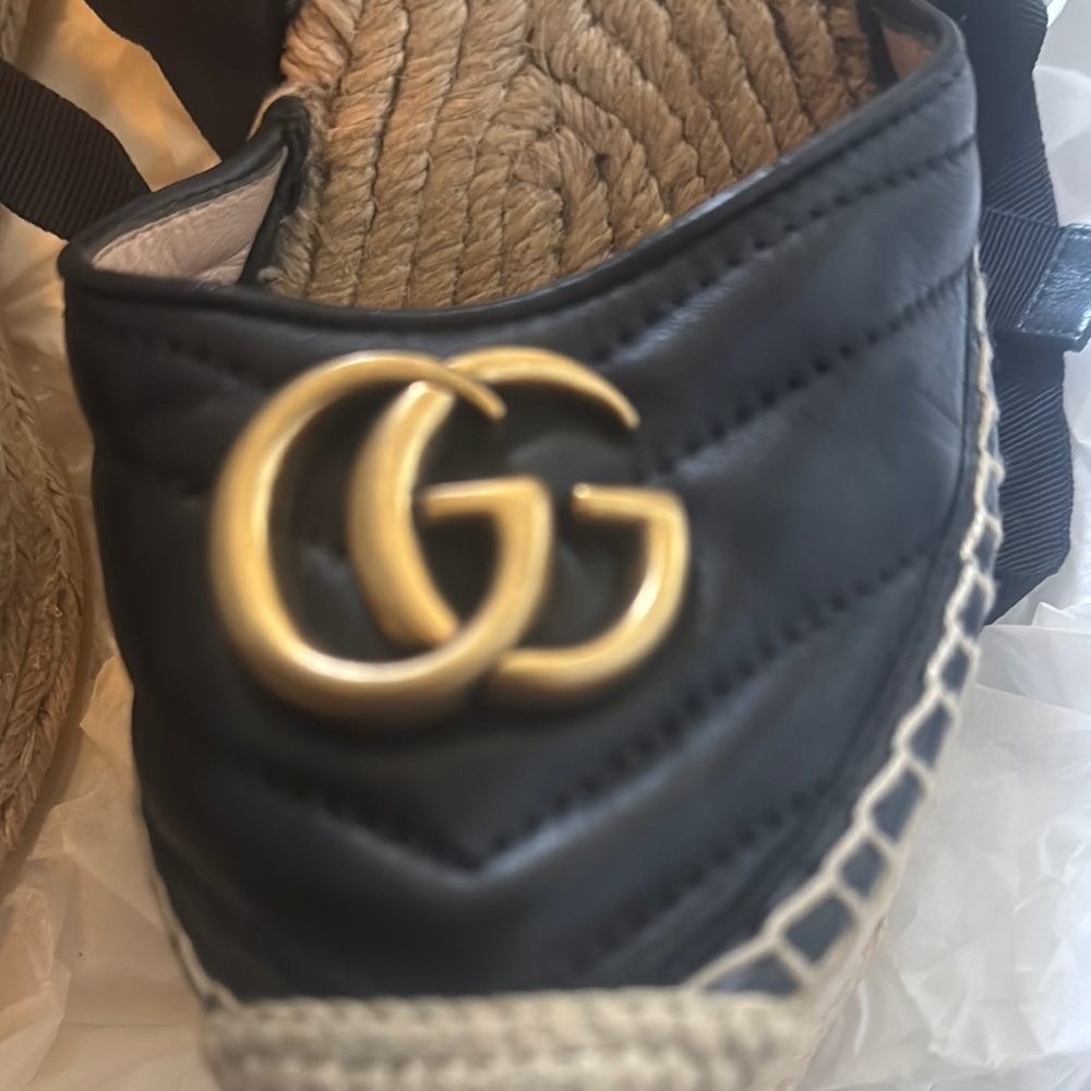 Gucci Black Platform Espadrille Sandals - Picture 3 of 7